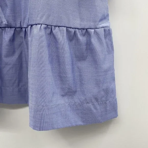 Pomander Place Tuckernuck Women's Chambray Lucy Dress Blue Tier Tie Waist Mini M - Picture 4 of 12